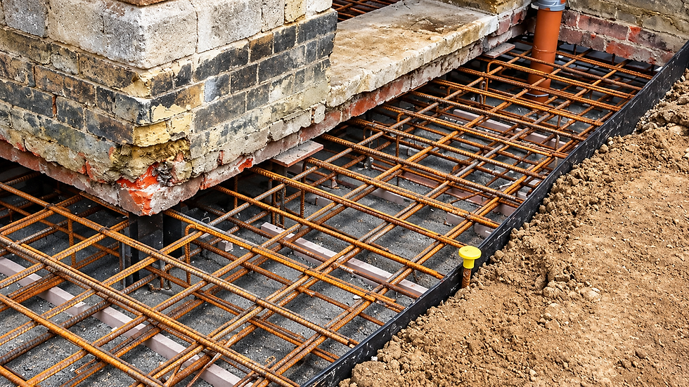 Underpinning works as an alternative to ground treatment
