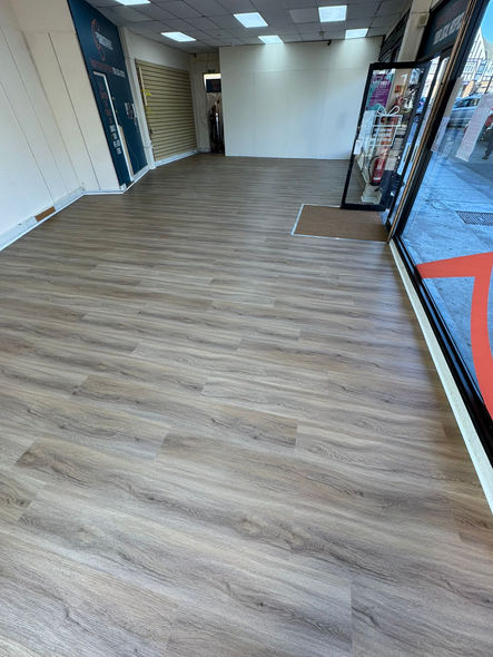 Click System LVT installed across retail space in Petts Wood