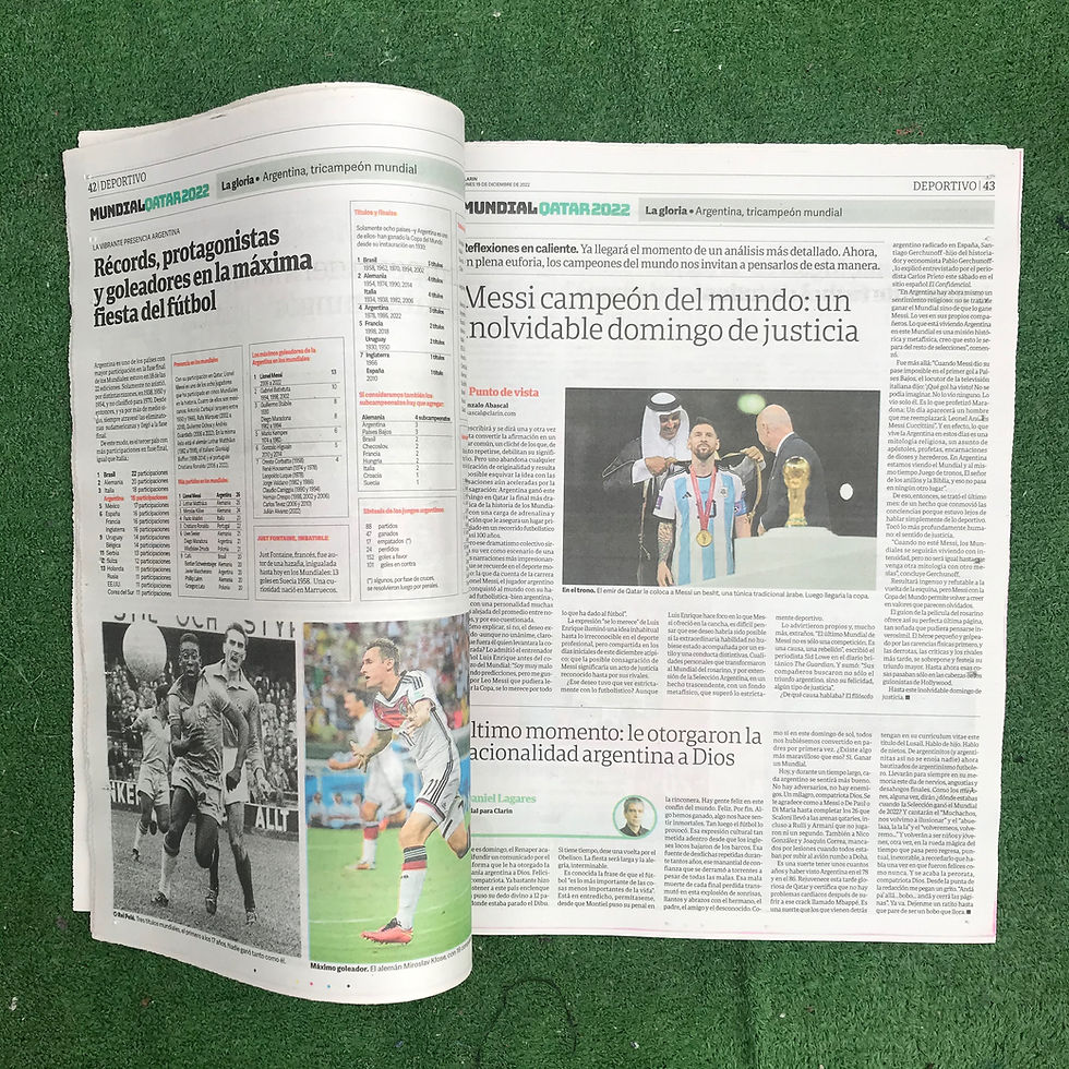 Miniatura: Diario Clarín - Argentina Campeón 