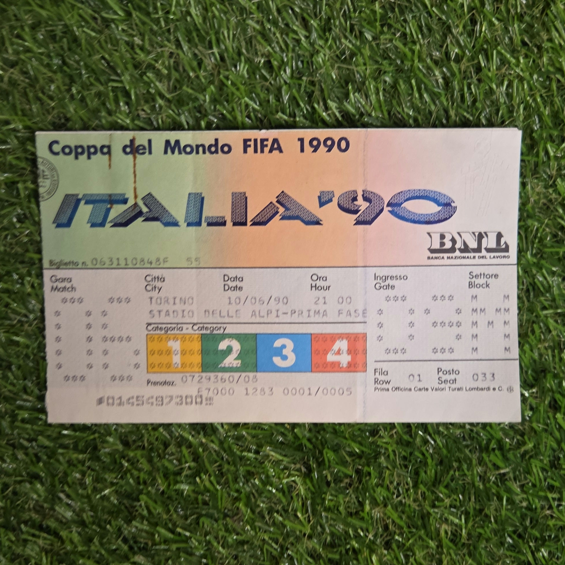 Entrada Mundial Italia 1990