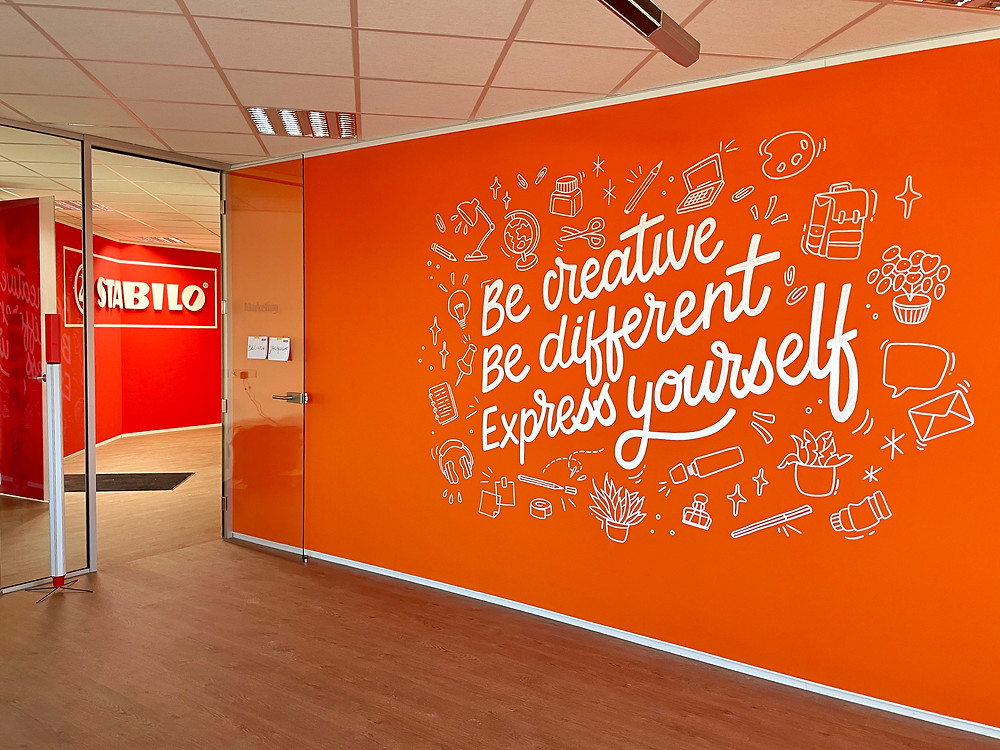 Nienke Vletter design Mural Stabilo