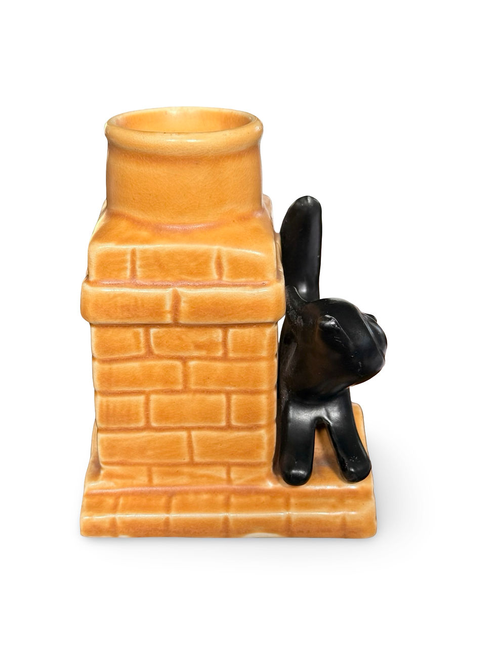 Thumbnail: A beautiful rare Vintage Sylvac Black Cat on Chimney posy vase