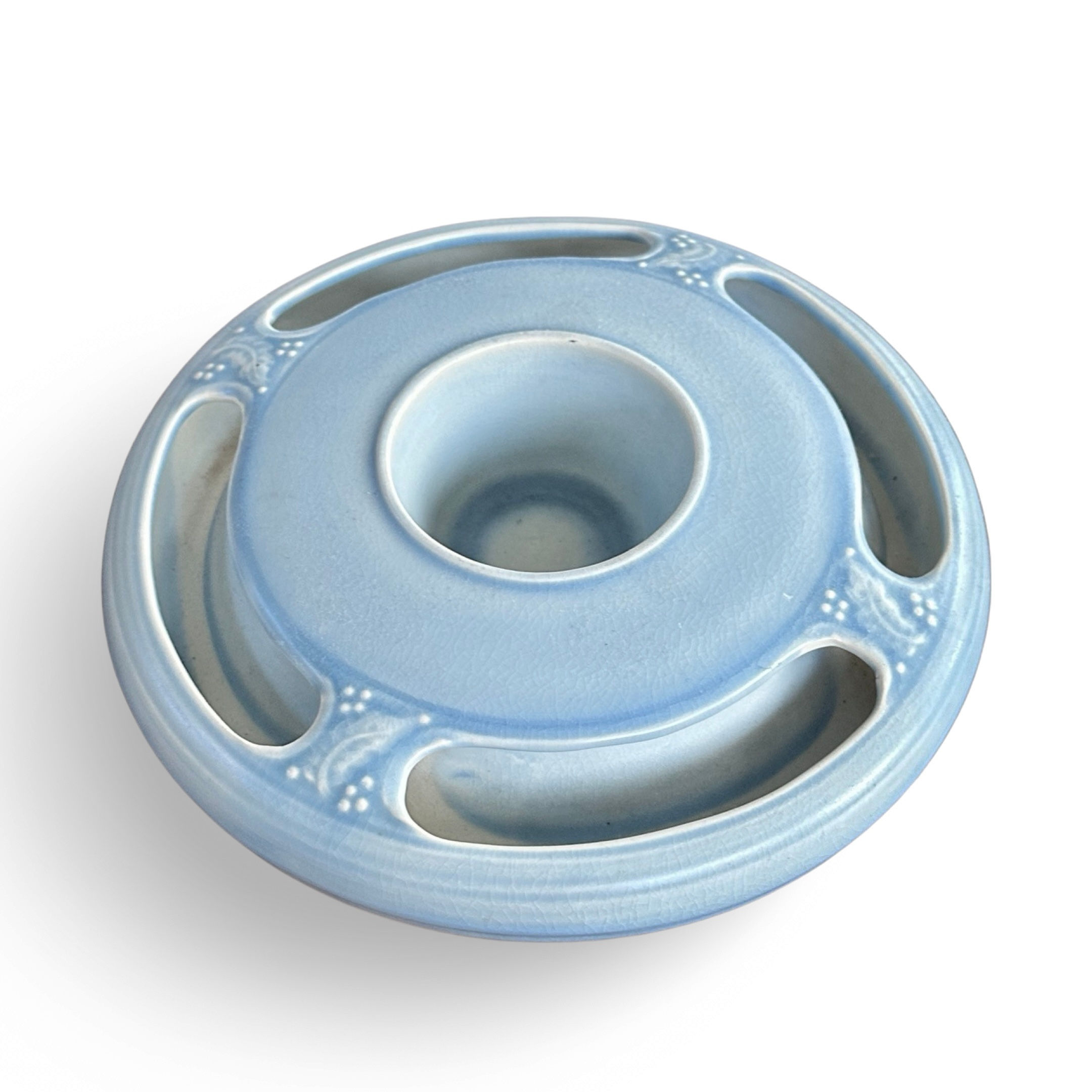 A beautiful blue vintage Burleigh posy vase