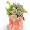 Thumbnail: A vintage Spigarelli crumpled bag design vase filled with colourful succulents 