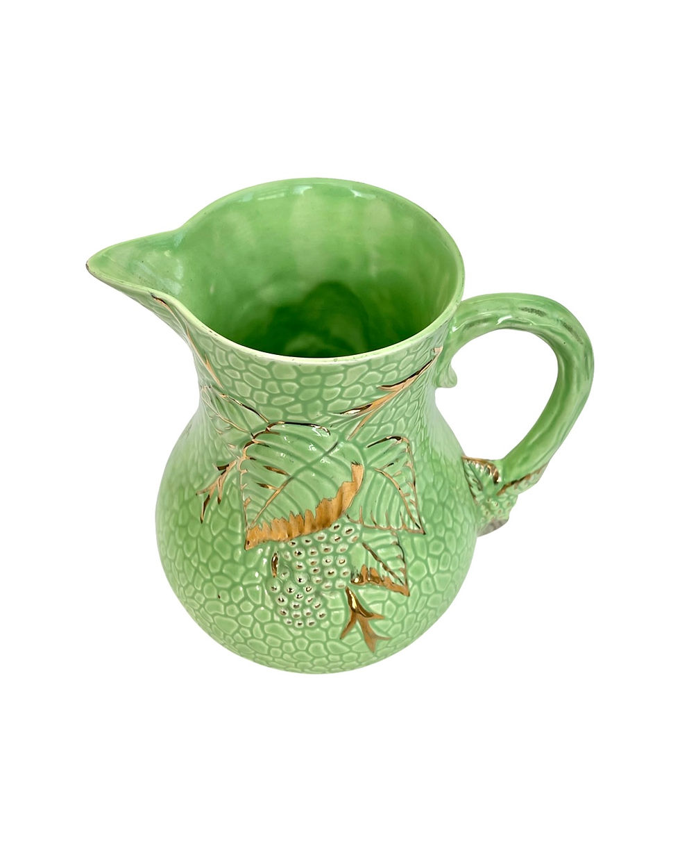 Thumbnail: A gorgeous green and real gold vintage 'Wade' jug