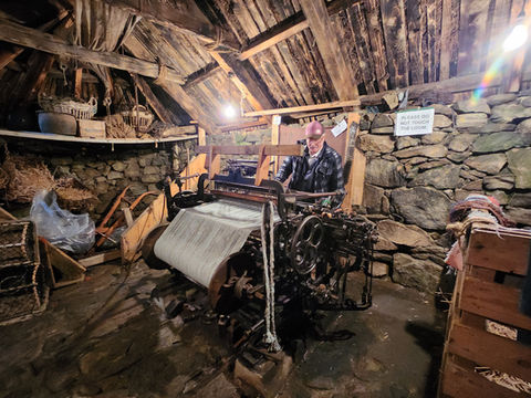 inside a barn with historic items 