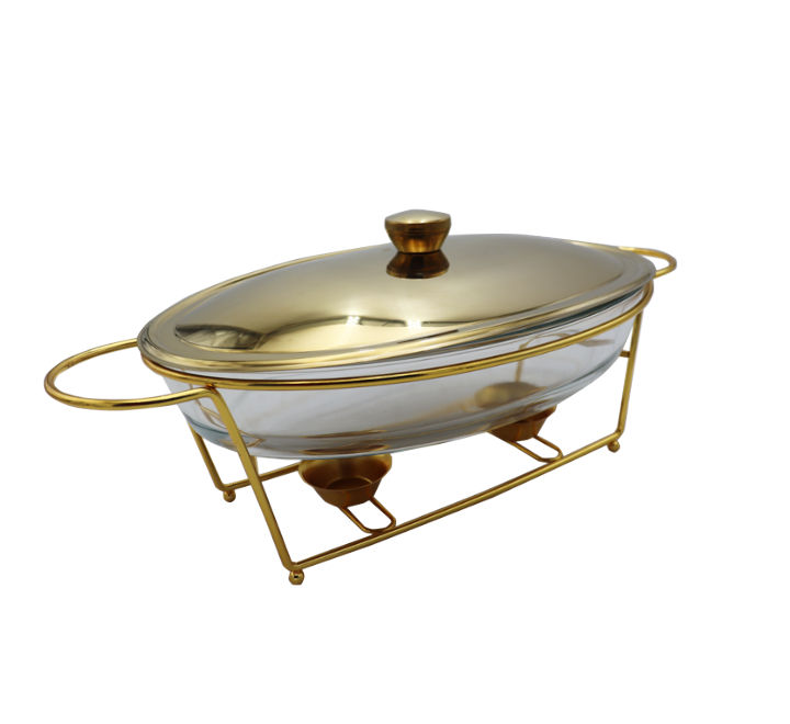 Oval Glass Chafing Dish 3L