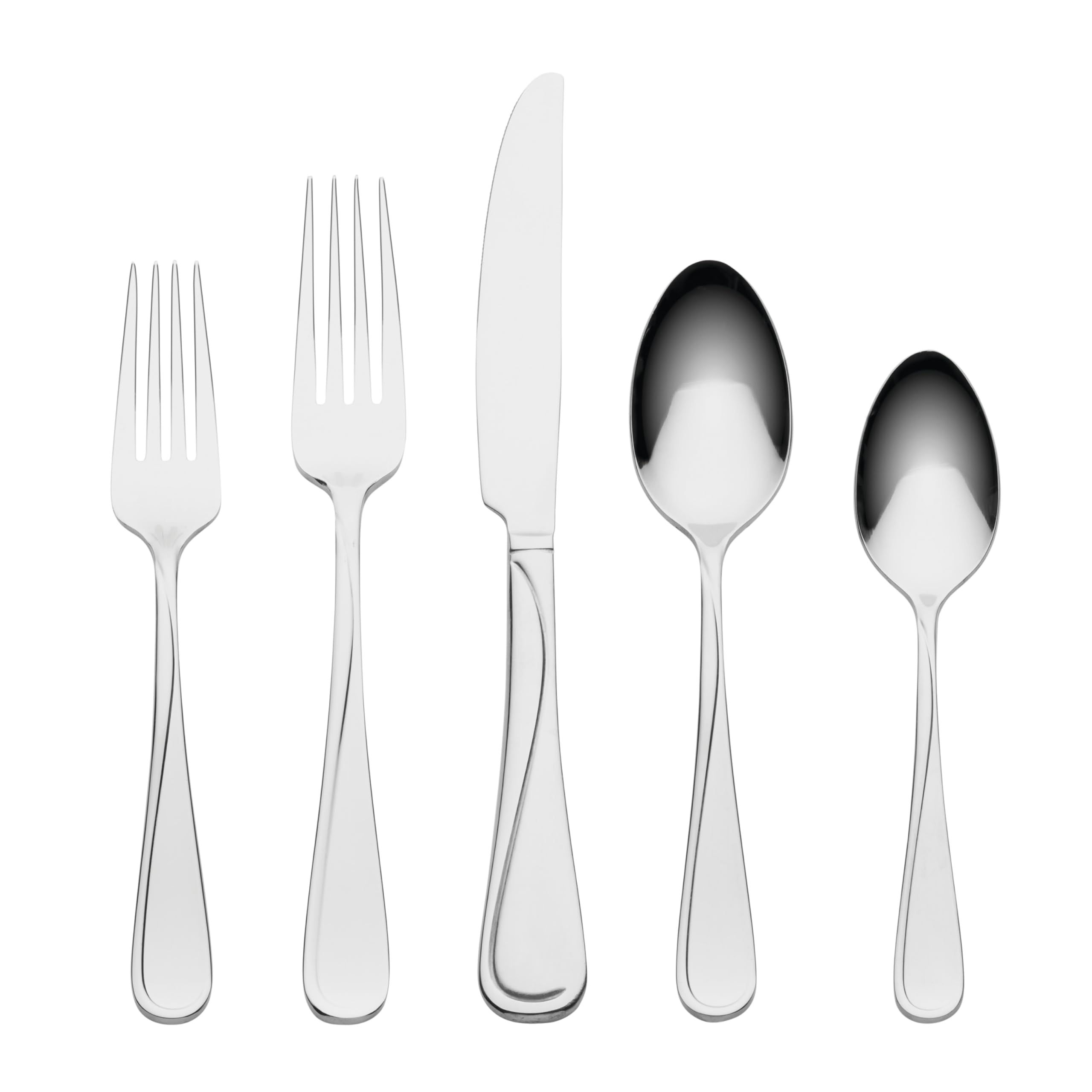 Oneida Soar 65Pc Flatware Set 65 Count Metallic
