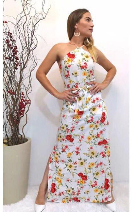 VESTIDO LONGO C/ FENDA