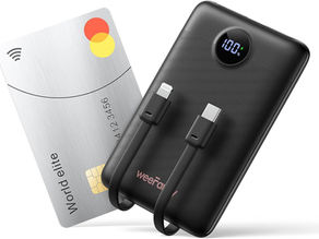 Stay Powered On-the-Go with the Mini Portable Charger - Mini Portable Charger with Built-in Cables 22.5W Fast Charging Power Bank USB-C Small Battery Pack 10000mAh Travel Essential Slim Battery
