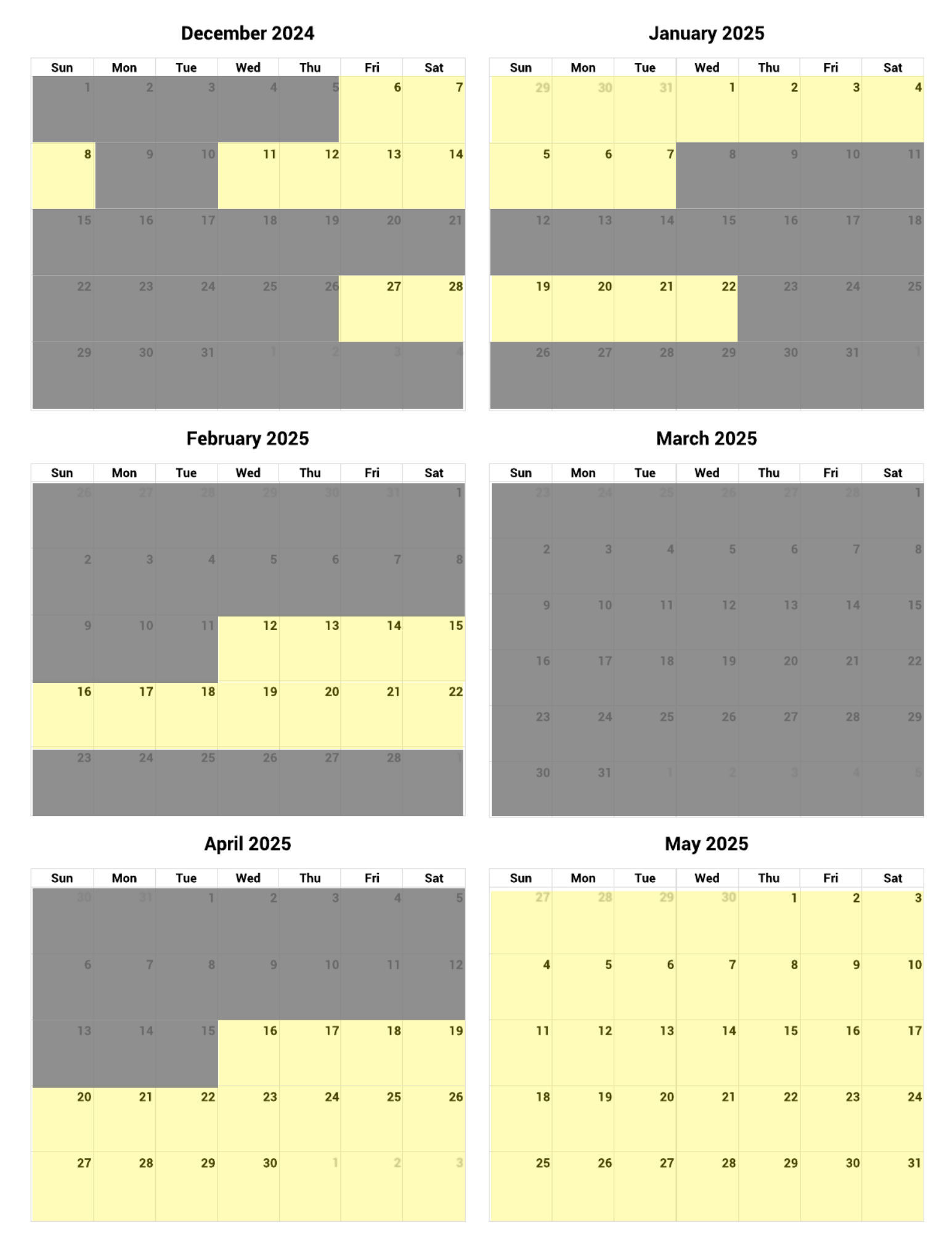 CASA CONSCIENTIA AVAILABILITY CALENDAR DEC-MAY.png