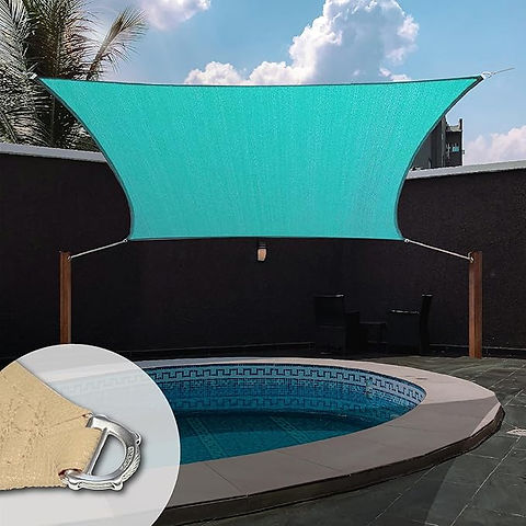 20'x20' Shade Sail 95% UV Protection | Outdoor Projects | JM