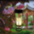 Black outdoor solar lantern