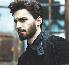 Fashion Portrait of a Bearded Man