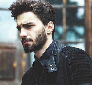 Fashion Portrait of a Bearded Man