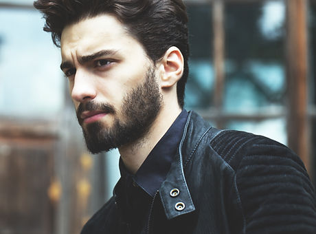 Fashion Portrait of a Bearded Man