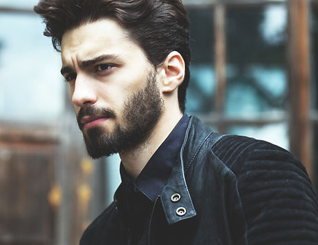 Fashion Portrait of a Bearded Man
