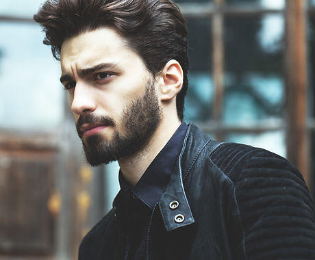 Fashion Portrait of a Bearded Man