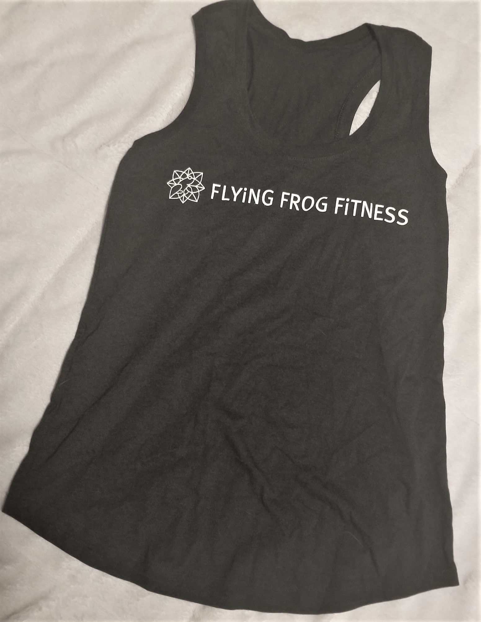 District Made Ladies Perfect Tri Racerback Tank with logo