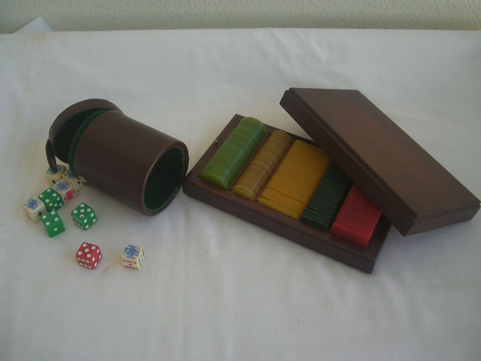 Juego Vaso, Dados Fichas de Lujo