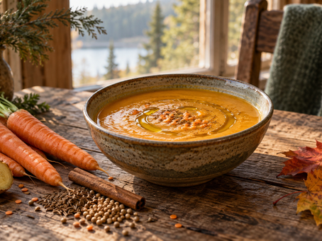 Golden Carrot & Red Lentil Soup ~ A Bowl for the Turning Day