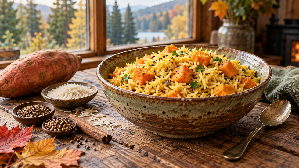 Sweet Potato & Basmati Rice ~ A Quiet Pot for Autumn