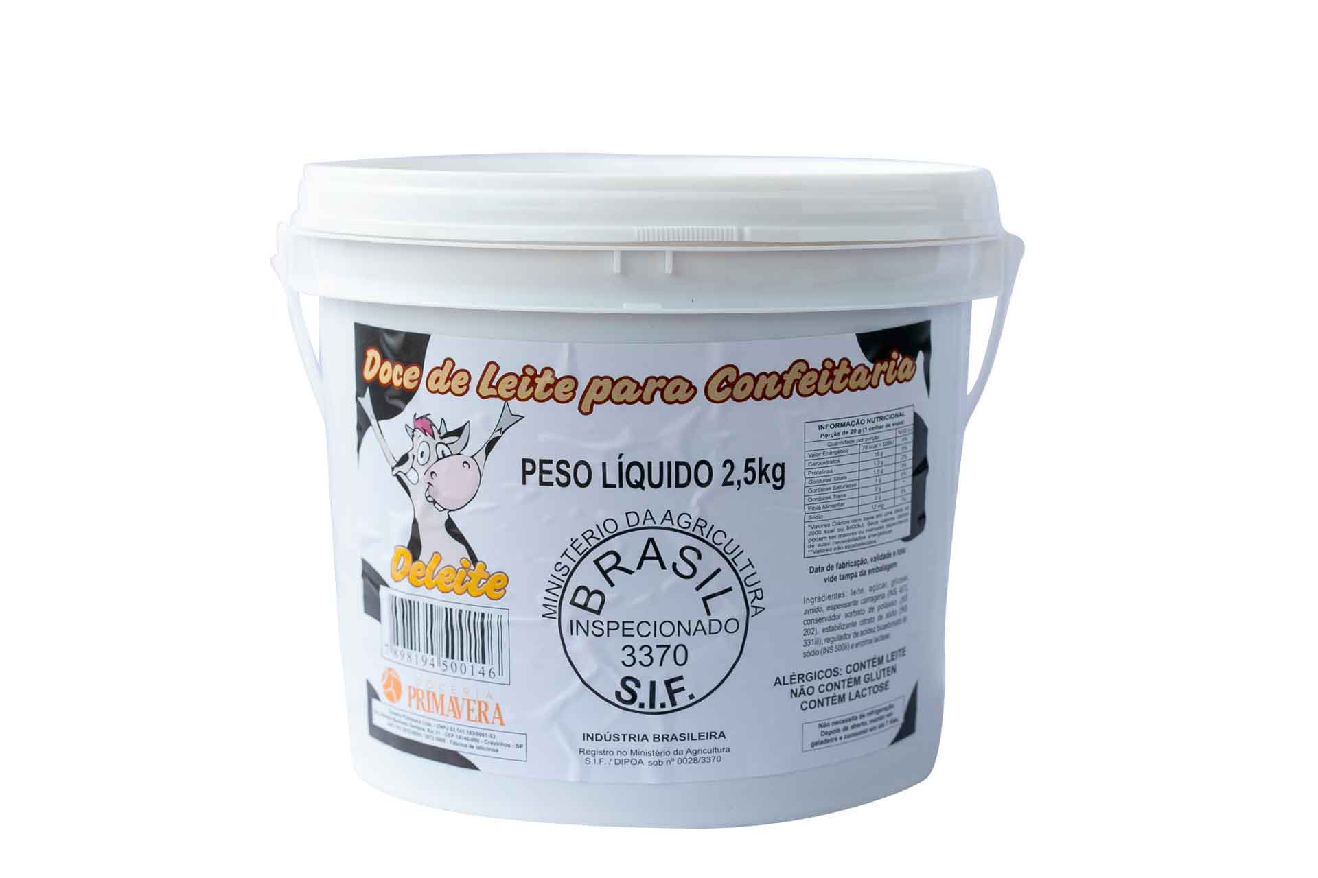 DOCE DE LEITE PARA CONFEITARIA - CAIXA 5KG