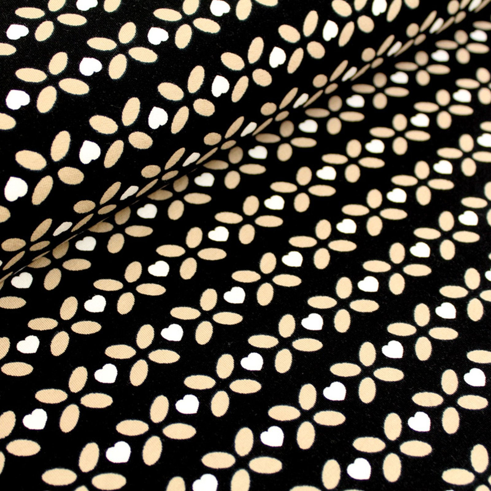 Rest 30cm,  Bio-Sweat Herzblatt - sand, Stoffe Onkel, Bio Sweat, GOTS