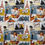 Miniaturbild: Super Hero Comic Jersey, Superhelden Stoff , weiß Bio Jersey GOTS