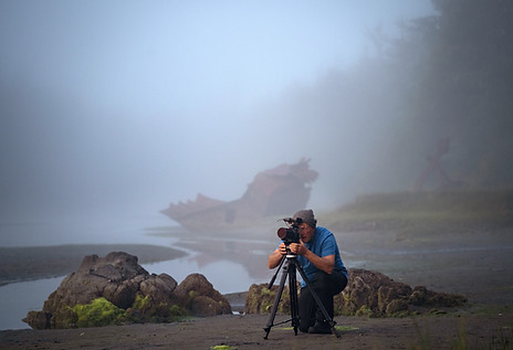 Joel Haslam in the field shooting video in BC