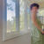 Thumbnail: Green tie waist cross neck dress