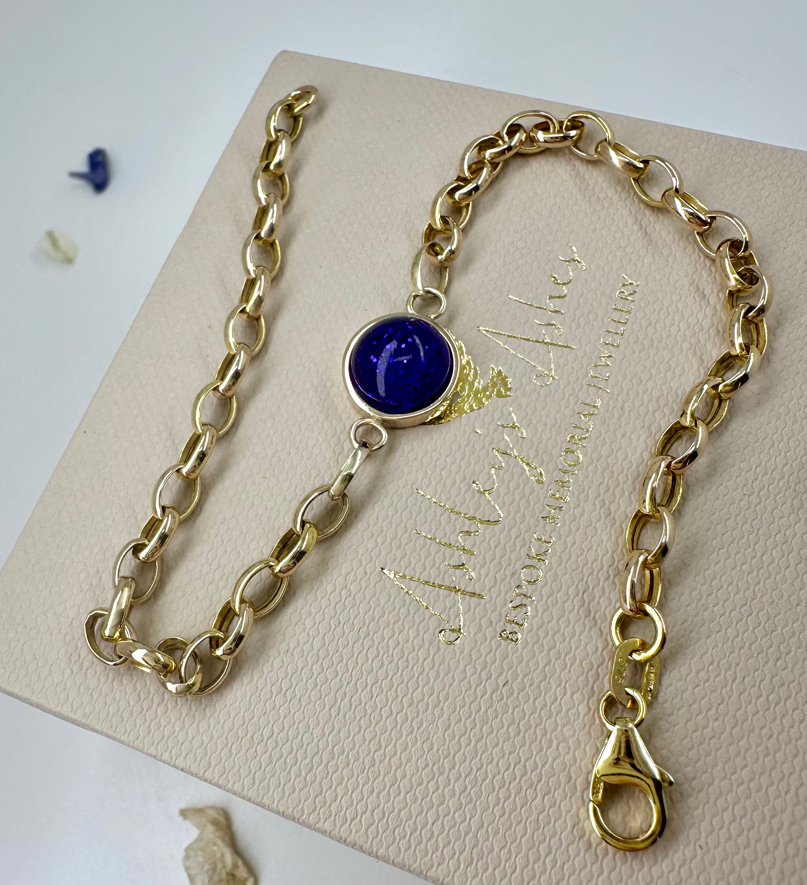 9ct Gold Bespoke Memorial Bracelet 