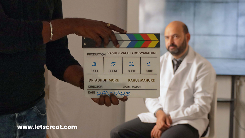 Dr. Neeraj Rayate and Dr. Abhijit More crafting audio video for patient education , Vasudevachi Arogyavahini