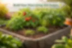 Living soil system with thriving plants growing in rich organic soil Malta
