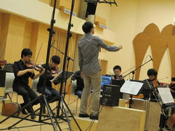 Strings recording session