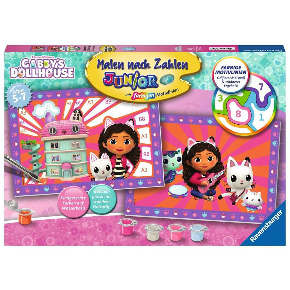 Ravensburger Malen nach Zahlen Junior - DreamWorks Gabby's Dollhouse