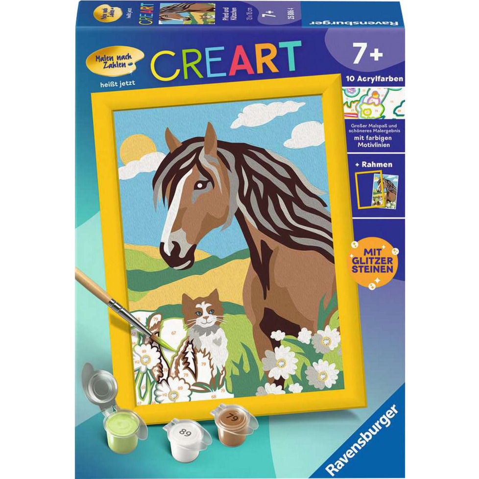 Ravensburger CreArt - Pferd und Kätzchen, Malen