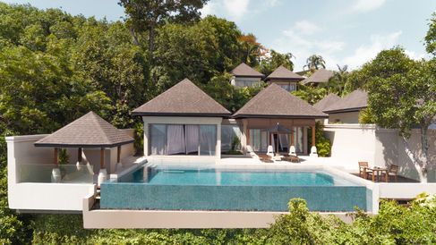 Luxury villas with infinity pool
