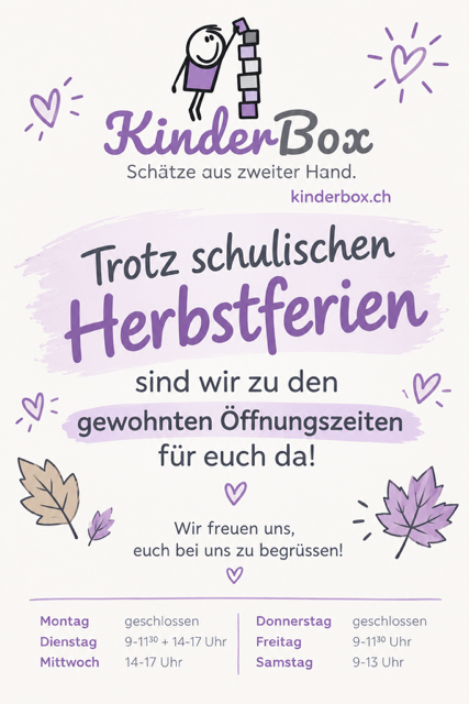 Öffnungszeiten Herbstferien