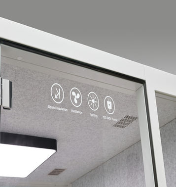 Motion sensor office pod lighting and ventilation control panel