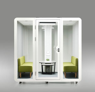 Symmetrical front view of HexPod Pro showing internal seating layout.