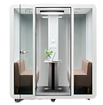 SmartPod QuadPod Pro: Large acoustic conference pod seating up to 6 people.