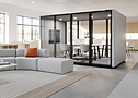 Executive Mobile Office: Modern soundproof mobile office suite with premium furniture.
