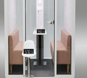 QuadPod Pro installed in open office plan collaborative privacy