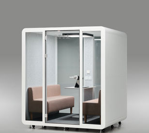 Modular meeting pod 4 person soundproof workstation no construction
