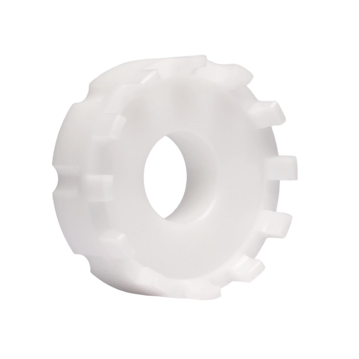 White acetal second stage front cover tool precision machined for Hollis 150LX and 200LX scuba regulators.