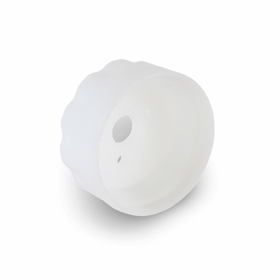 Thumbnail: Top view of the 1200-SST-021 drysuit exhaust tool showing the custom internal layout for valve cap removal.