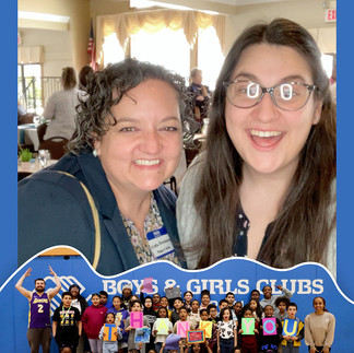 Smiling women and Boys & Girls Clubs members in group photo BGCCA.
