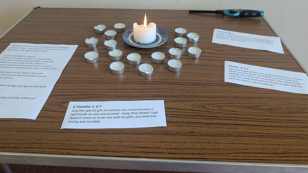 The Spirit speaks through fire and flame