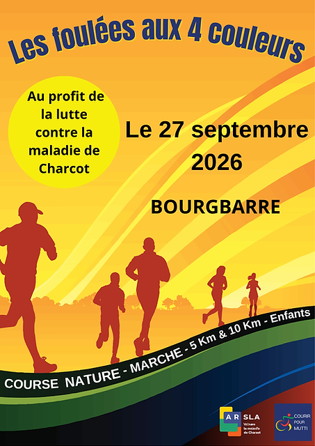 Affiche les foulées aux 4 couleurs